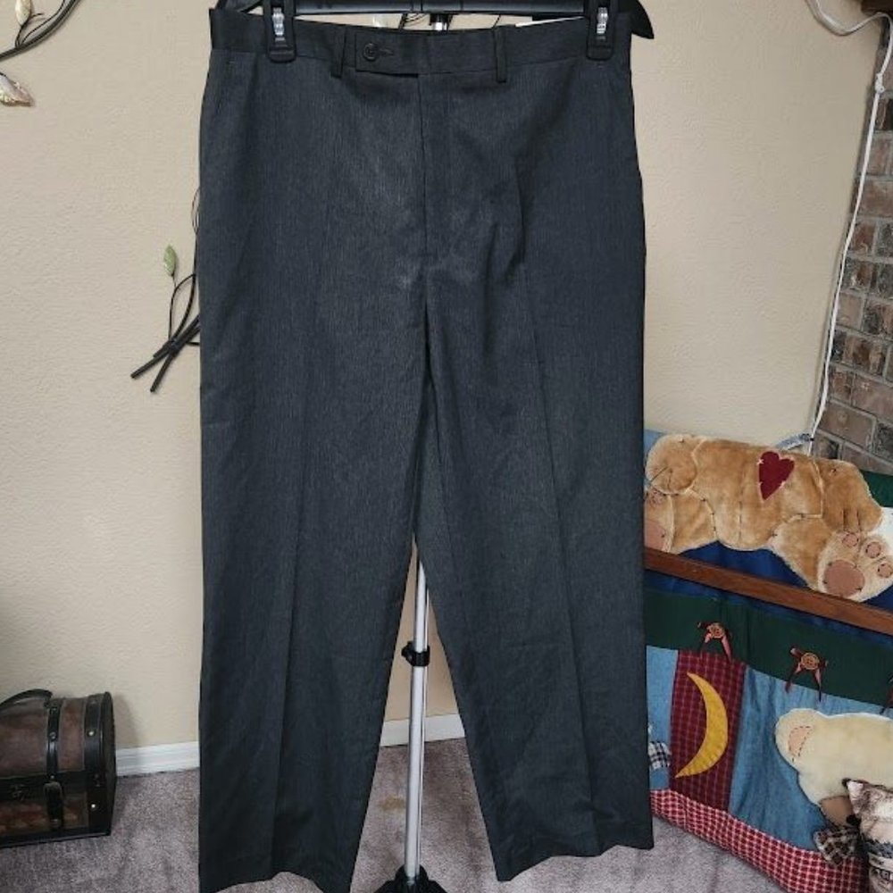 NWT American Living sz 34 x 34 pinstriped wool blend charcoal pants